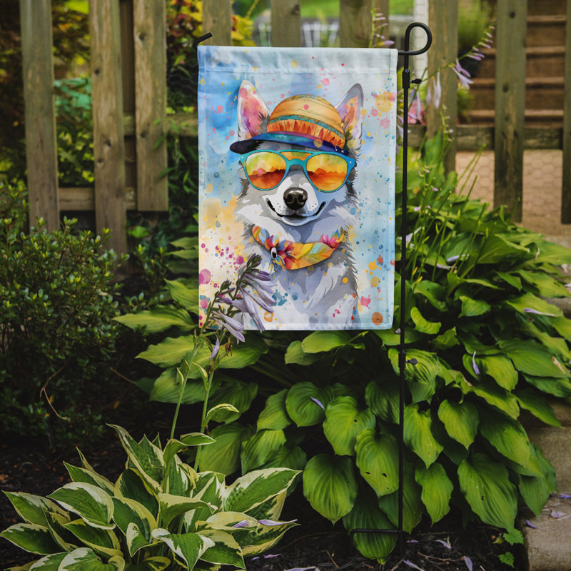 Drapeau de jardin Hippie Dawg, Klee Kai de l'Alaska
