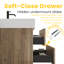 Meuble-lavabo mural flottant de taille 72 po, double tiroir, grain de bois, finition laquée E0, grand lavabo une pièce, couleur chêne, épissure noyer, quincaillerie-133043687-133043688-133043689