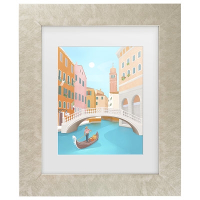 Œuvre encadrée à la bolognique de Venise