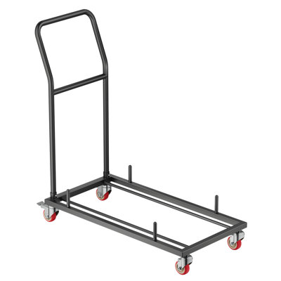 Chariot-chaise pliable en acier d'une capacité de 300 lb, design pliable noir