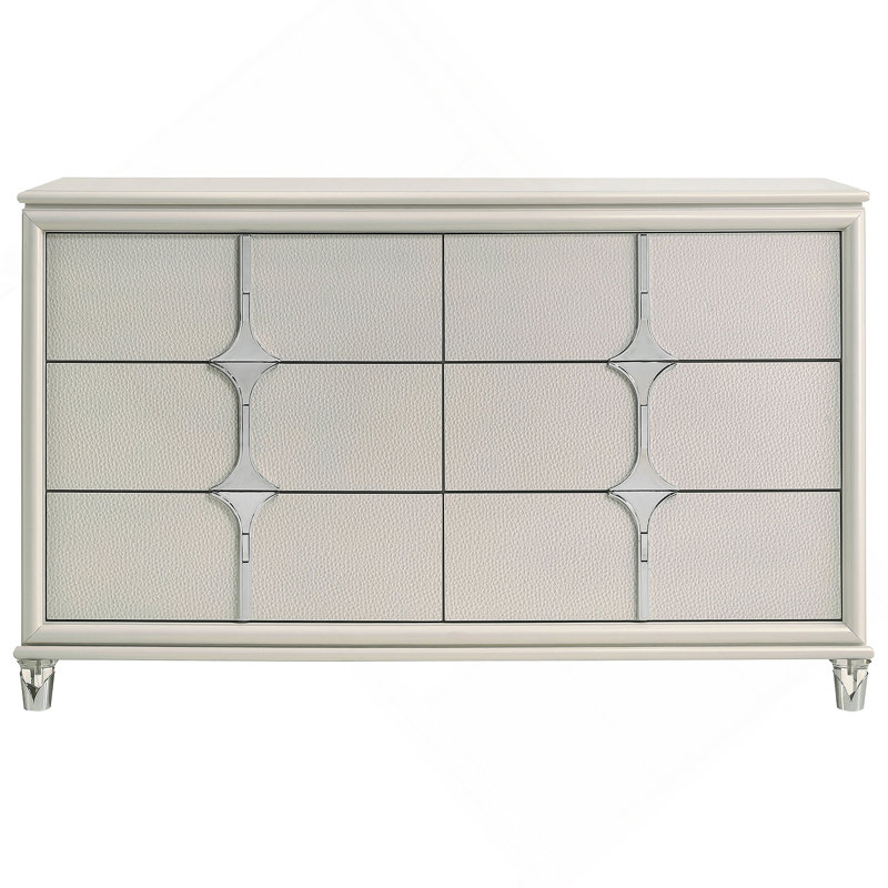 Commode blanche à 6 tiroirs