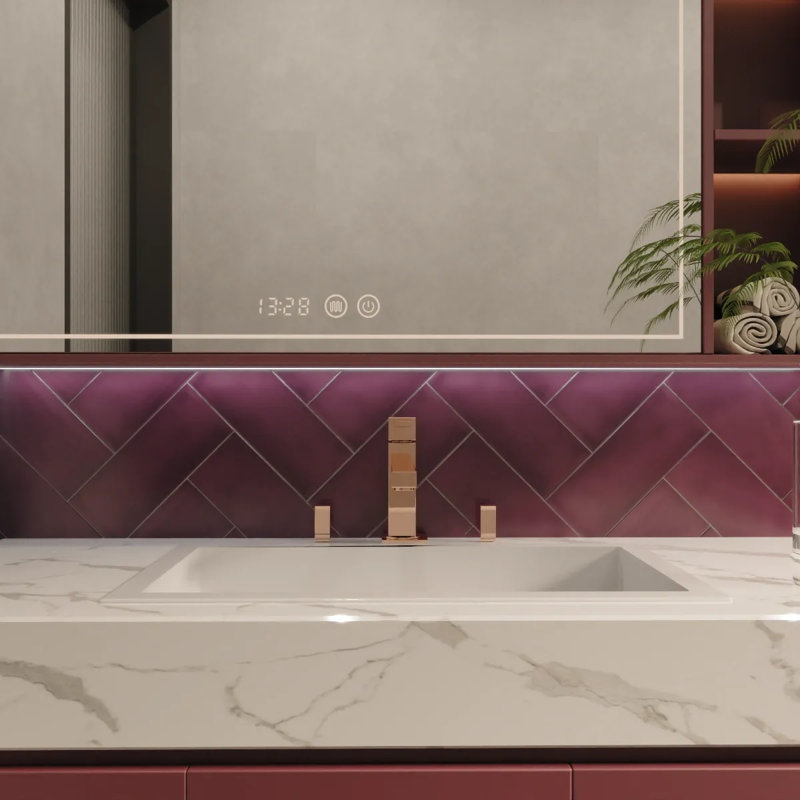 Joy Glossy 4x10 Subway Tile for Kitchen Backsplash & Bathroom Wall – Classic Ceramic Design, Purple