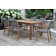 Fleur 7 Pc. Eucalyptus Checkerboard Dining Set With Rope Chairs