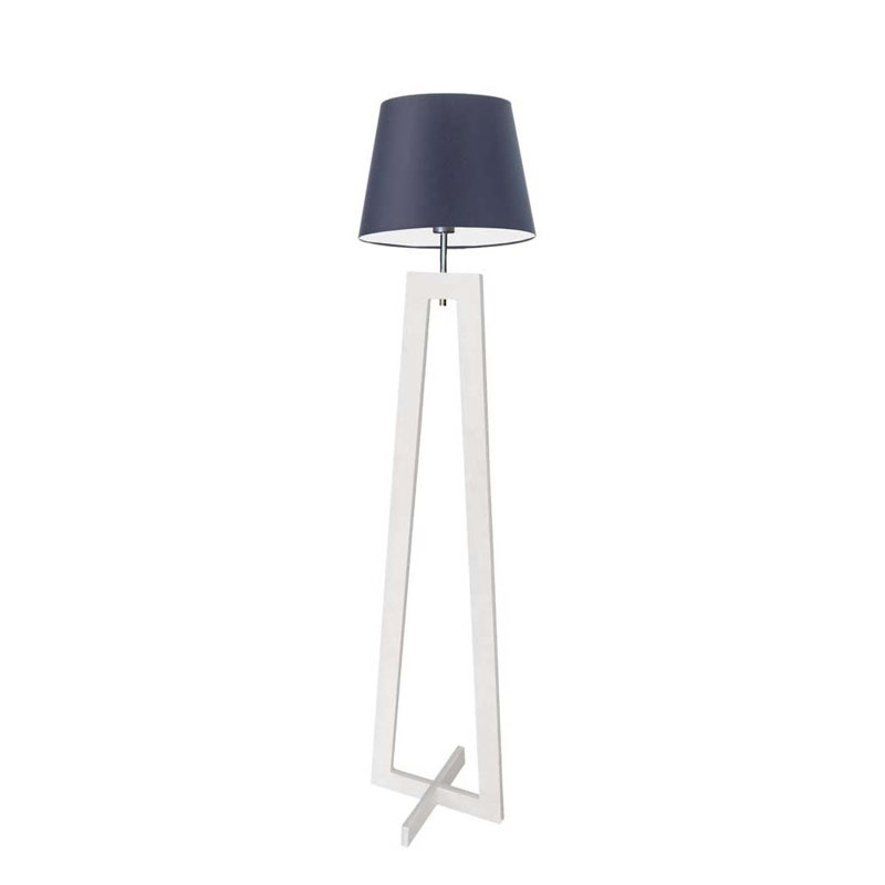 Pip 160 H cm Floor Lamp, Navy Blue/White inside, White
