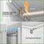 Portable Wardrobe Closet with 11 Cubes, Hanging Rod | Magnet Doors | White ABS