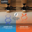 Casablanca 65 inch Melia ENERGY STAR®  Damp Rated Ceiling Fan with Lights and Wall Control-815235820