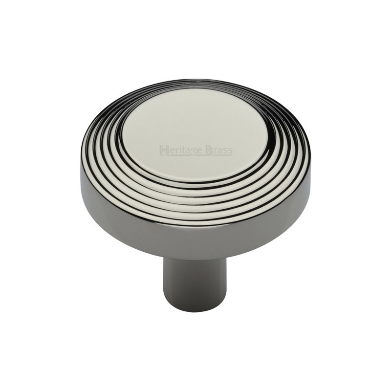 Heritage Brass Cabinet Knob Ridge Design, 3.2cm