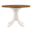 Table de salle à manger Mid-Century en bois massif 2 tons pour petits espaces