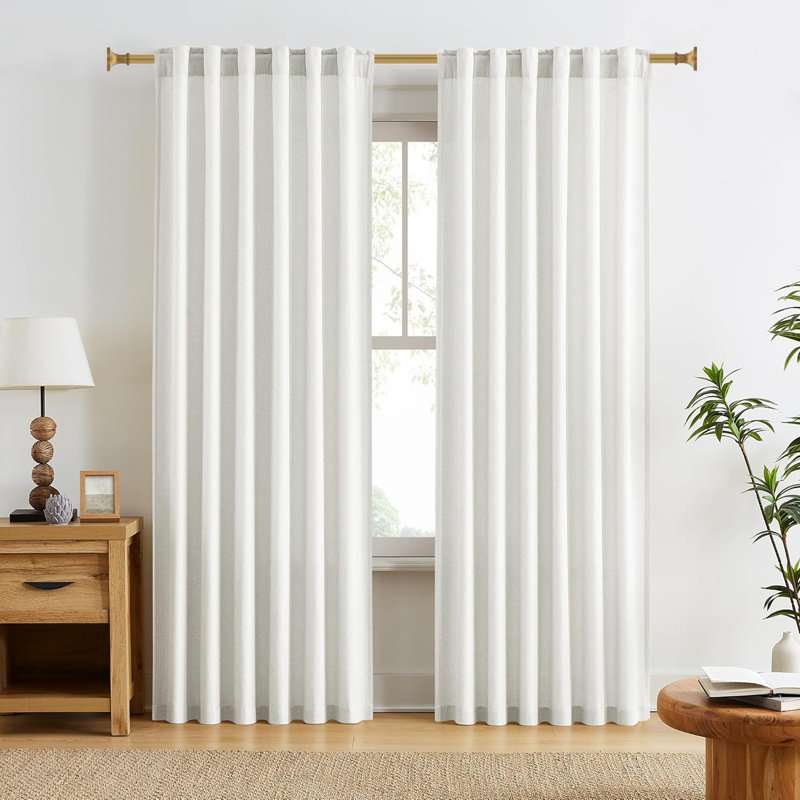 Tringle à rideau simple réglable 1 po Natalee, H 1 po x l 120 po x P 7 po, Doré de la Renaissance