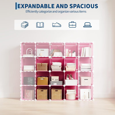 Organisateur de rangement cubique - Tablette modulaire robuste, tablettes de bricolage empilables 11,8 po x 11,8 po x 11,8 po avec pieds anti-basculement et trousse à outils