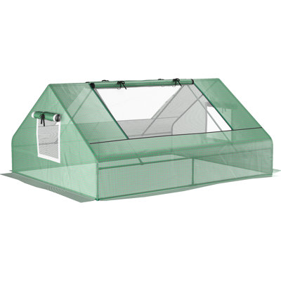 Mini Tunnel Greenhouse 71"x55"x32", Outdoor Planting Shed, Reinforced Pe Cover, Facilitate Plant Management 71"x55"x32" Greenhouse, Garden Shelter, Zippered Entrance, Maintain Optimal Growth