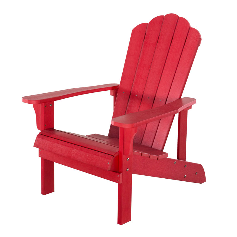 Chaise Adirondack en plastique Clarence, Rouge