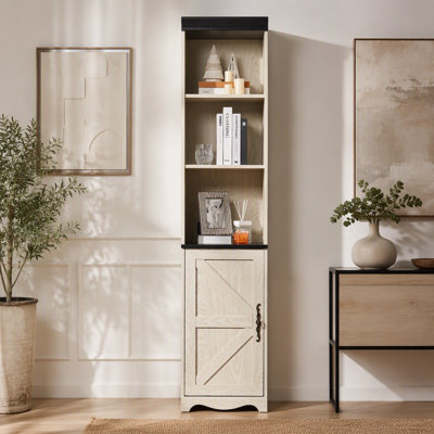 Grande armoire de rangement libre en bois de 70,86 po (180 cm), armoire cubique autoportante avec 5 tablettes, bibliothèque de salon, bibliothèque de chambre à coucher, ensemble de bricolage à deux ou plusieurs ensembles PCS WHI
