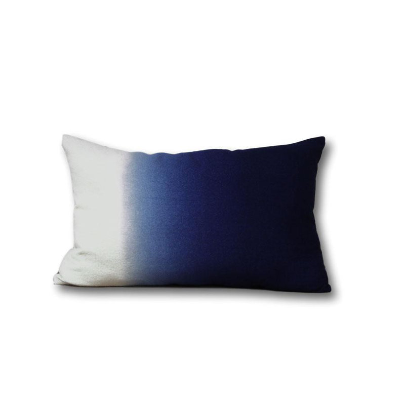 Hand-dyed Ombre Baby Alpaca Rectangle Throw Pillow