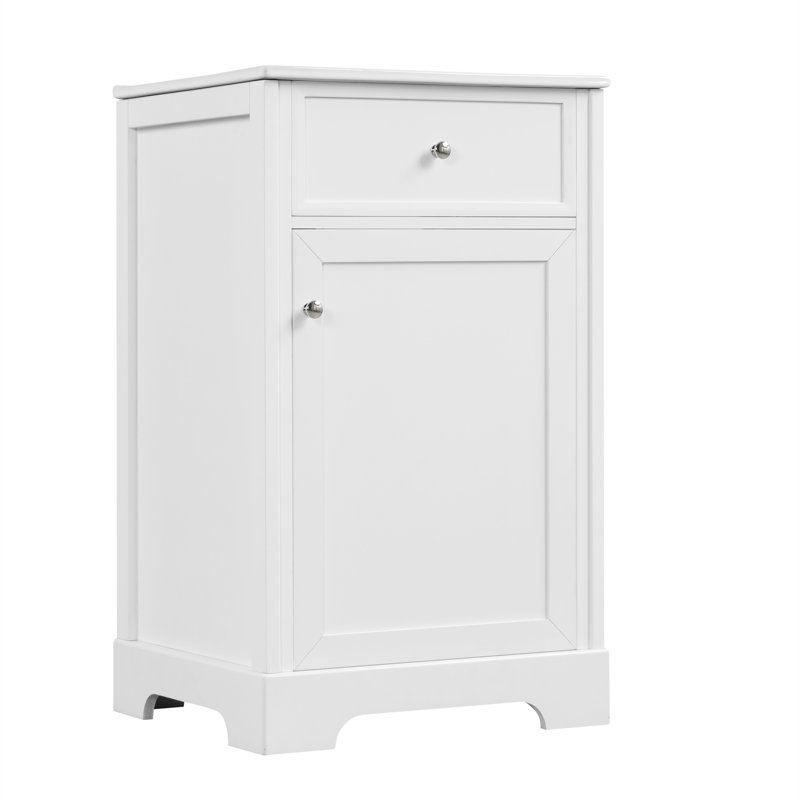 Meuble-lavabo de 20 po avec lavabo en céramique, Blanc