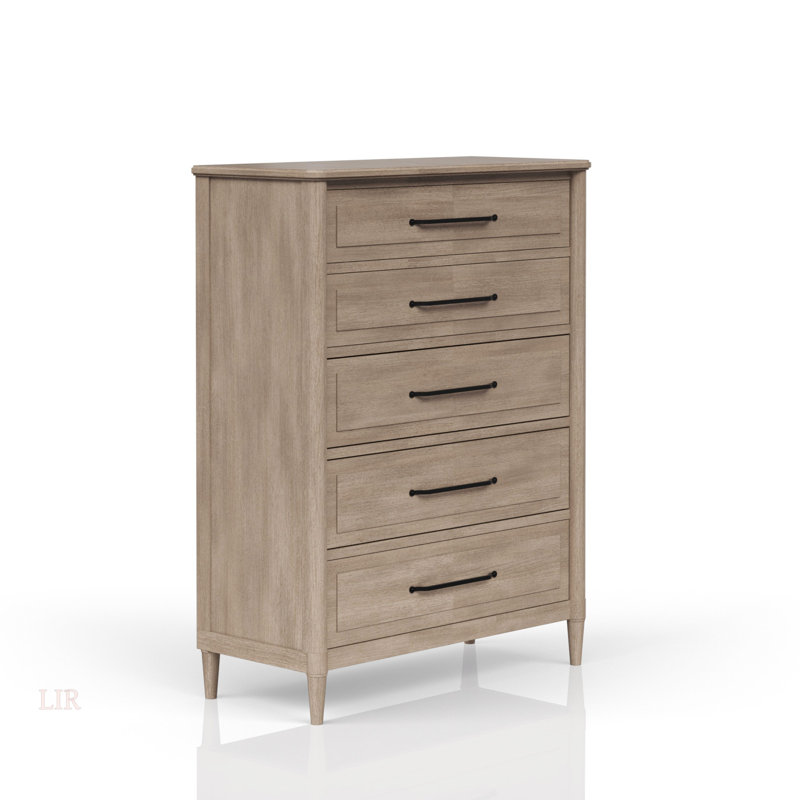 Commode 5 tiroirs finition sable
