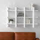 Matte White Solid Wood Floating Shelf with Adjusta 2 Piece Solid Wood Floating Shelf