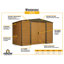 Woodridge Steel Storage Shed 6 x 5 ft. Woodgrain