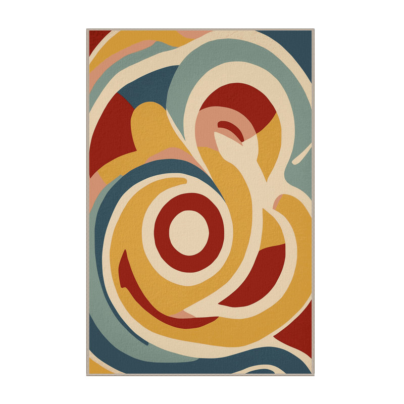 Retro Stomp Rug, Rectangle 2' x 3'