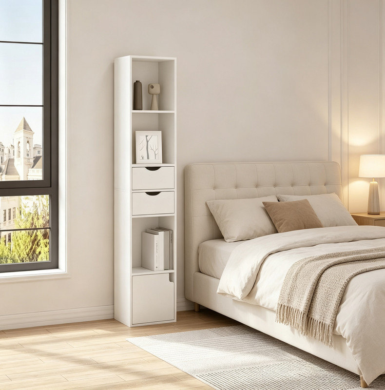 157.51 cm H x 30.01 cm W Bookcase