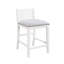 Table de salle à manger haute Gregorio 36 po, 3 pièces, fini blanc, avec étagères et 2 chaises, idéale pour les petits espaces-336273024-336273055