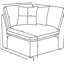 Canapé modulaire rembourré de six pièces, coussins réversibles en mélange de plumes, accoudoirs, surpiqûres sur mesure, à usages multiples, et canapé modulaire confortable, repose-pieds, pièce