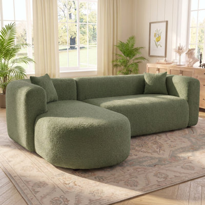 109.4" Boneless Modular L-Shaped Sectional Sofa with Chaise, Cloud-Like, No Assembly