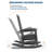 2PCS Adirondack Outdoor Rocking Chair, All Weather HDPE Plastic Patio Rocker Chair with Wide Armrests, Classic Fire Pit Chair for Porch, Deck, Lawn, Garde, 380LBs-557871392