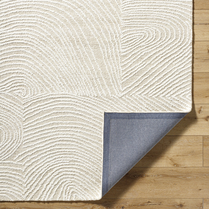 Jerrye Hand Tufted Wool Indoor Rug, Rectangle 8' x 10'