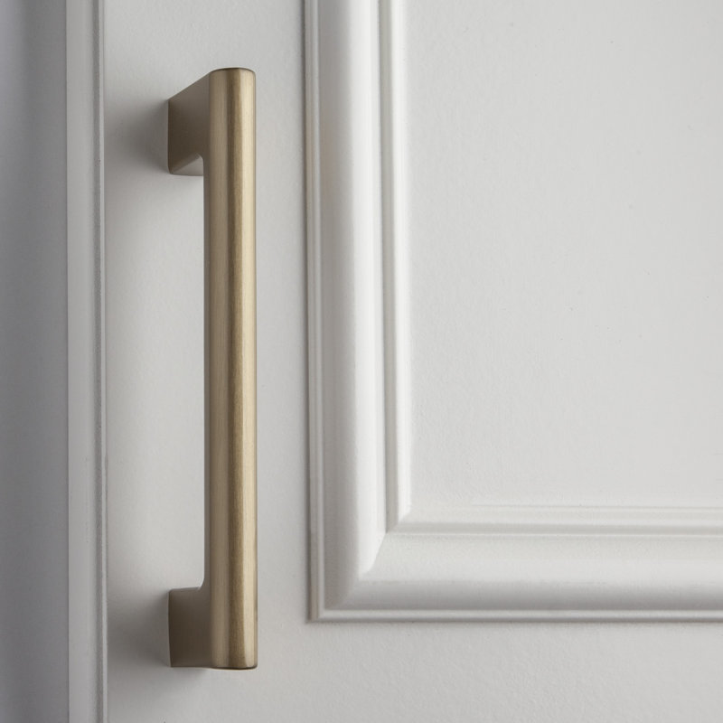 Vail 4" Satin Brass Bar Pull, Satin Brass, 4"