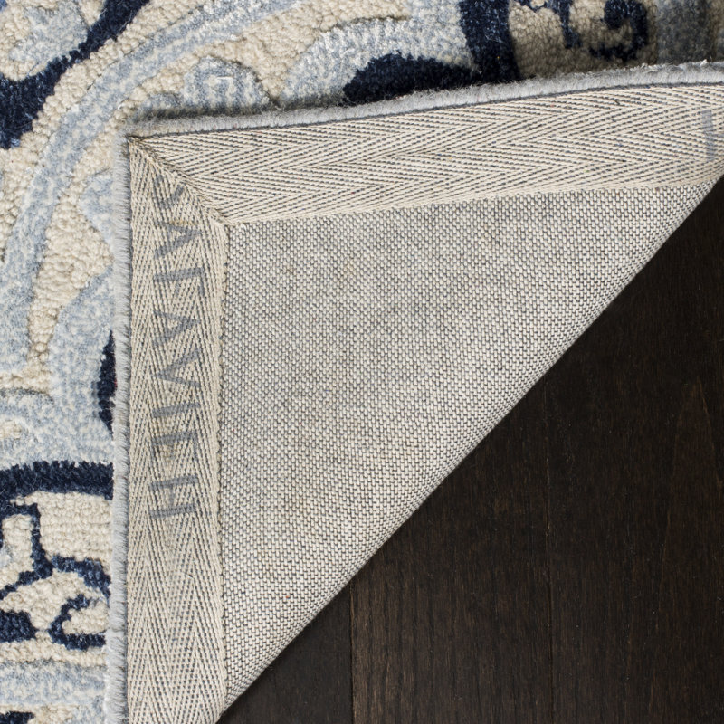 Tapis oriental en laine et viscose touffeté à la main Cruz, Rectangle 6 pi x 9 pi