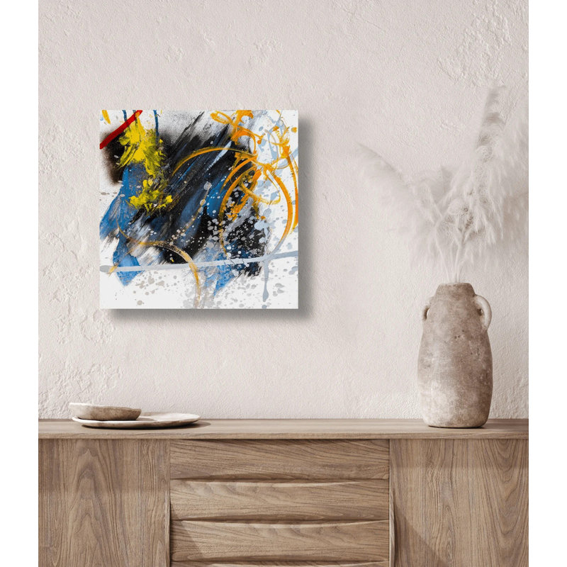 Hématite - reproduction d'art sur toile, H 12 po x l 12 po x P 1,75 po, Toile avec cadre brun