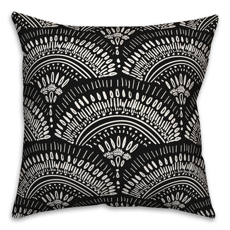 Coussin intérieur / extérieur bohème, H 18 po x l 18 po, Carré
