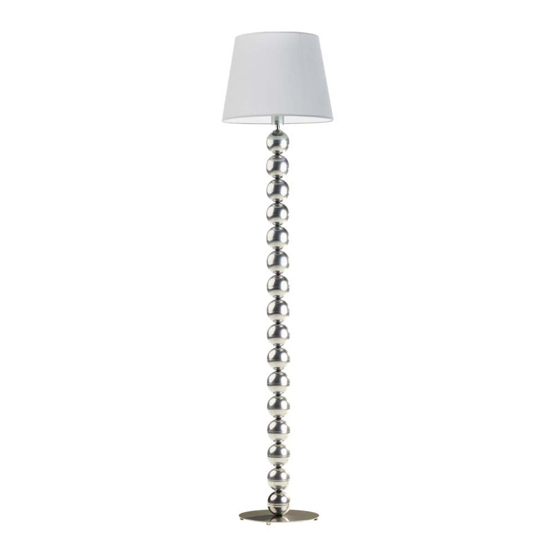 Ayanami 166cm Traditional Floor Lamp, Light Grey, Silver