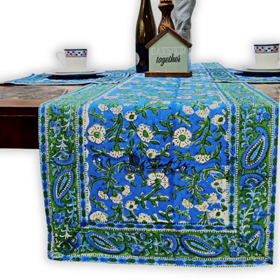 Handmade Floral Cotton Runner