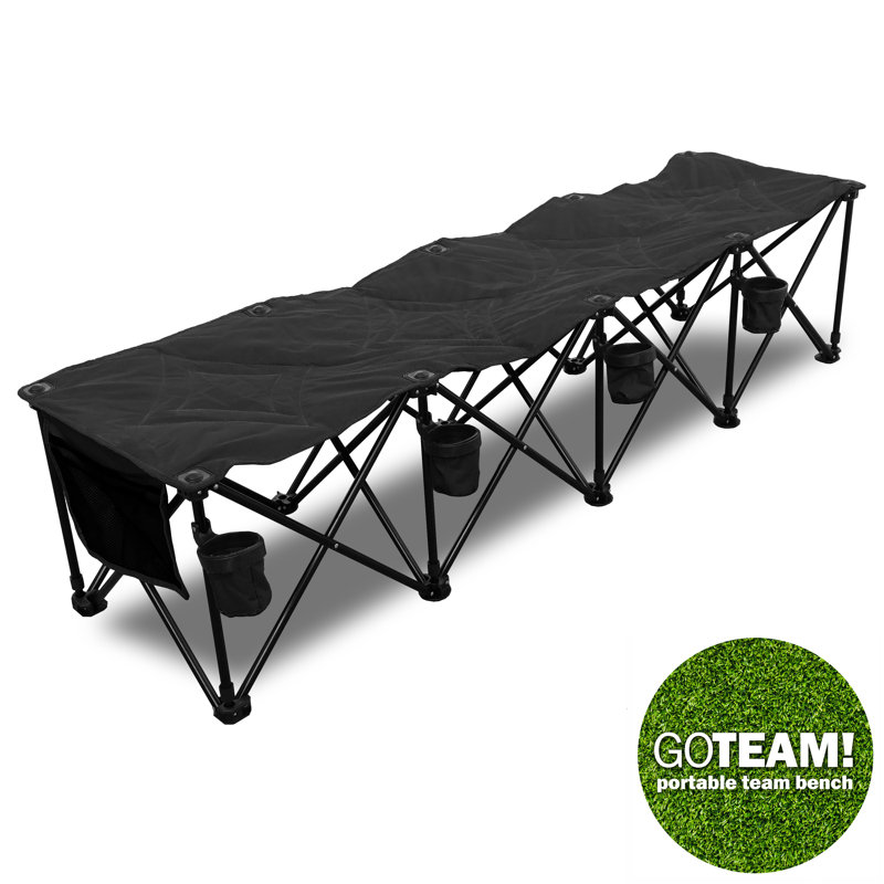 Banc de camping pliable Solange, Noir