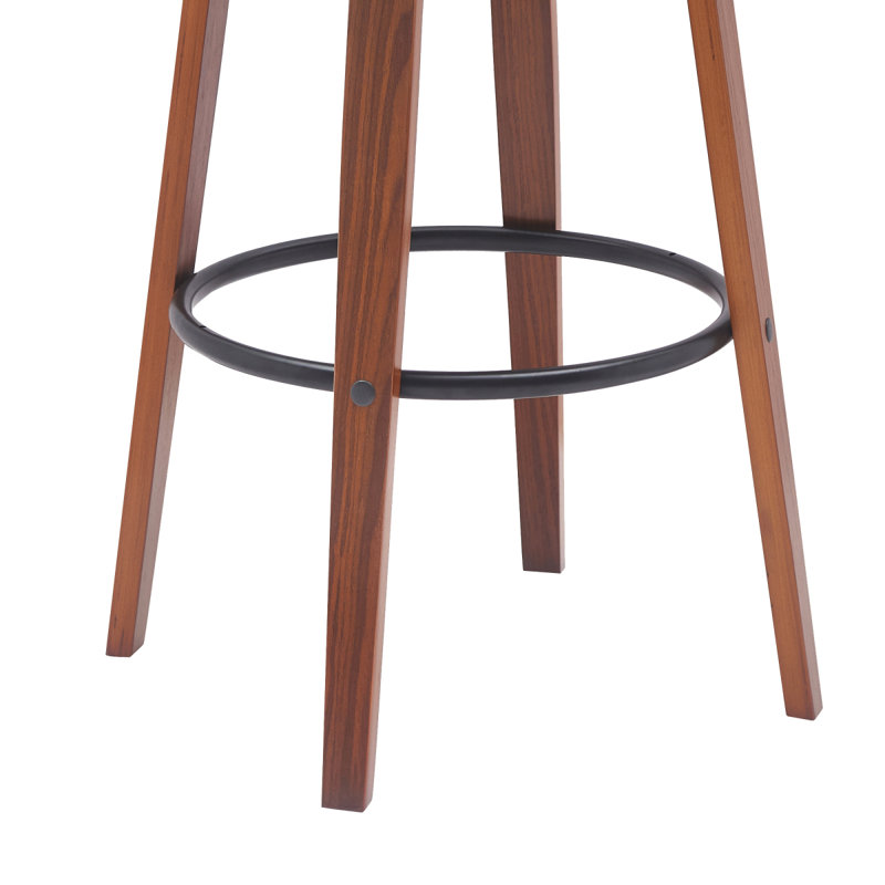 Tabouret de bar pivotant en bois noir de 30 po Willow, Noyer