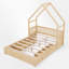 Grand lit plateforme en bois avec 2 tiroirs-114071855
