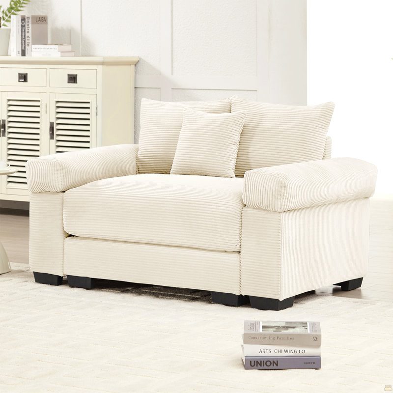 Canapé modulaire surdimensionné 54,3 po Cloud, Crème