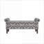 Repose-pieds avec rangement, tissu floral traditionnel, assemblage facile | Noyer brun | Bois d'ingénierie-2115386394