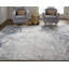 Tapis aquarelle abstrait Corben, ivoire / bleu foncé / gris, 7 pi 10 po x 9 pi 6 po-9974218