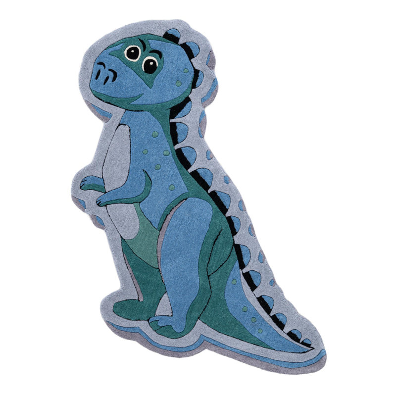 Tapis en laine Unique Loom Dino Playtime, Nouveauté 5 pi 1 po x 5 pi 1 po