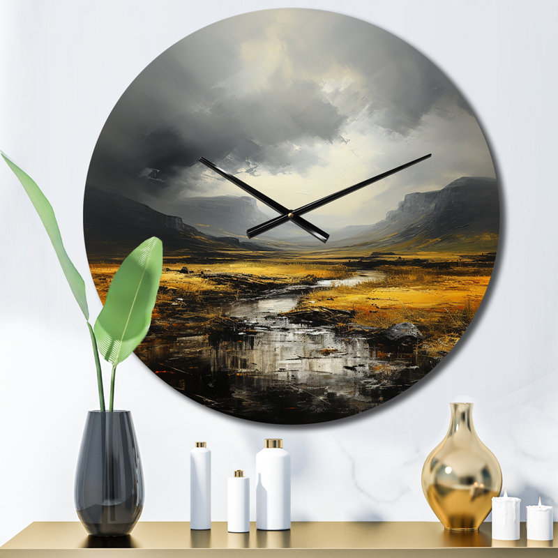 Horloge murale en métal Kalanni, Moyenne