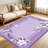 Lilac Purple Blossom Frame carpet-easy to clean, machine-washable, soft and comfortable; suitable for door mats, kitchens, living rooms, bedrooms, corridors, and laundry areas. Easy to clean, durable carpet for home decoration.-129764888