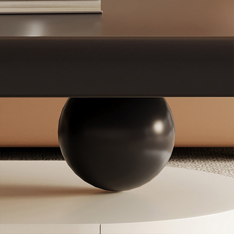 Table basse de style médiéval de couleur crème, H 16,54 po x L 23,62 po x l 43,31 po, Noir