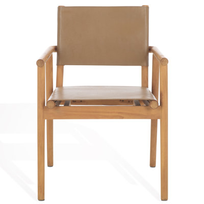 Hutson Leather Upholstered Dining Arm Chair