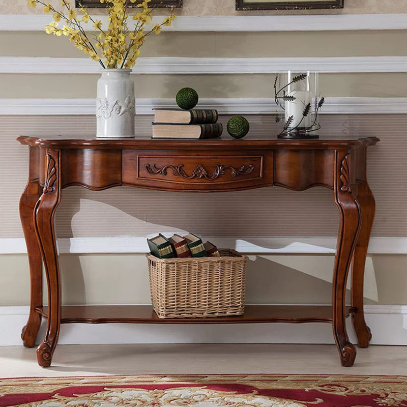 Console américaine de style rétro, H 31,50 po x l 47,2 po x P 17,7 po