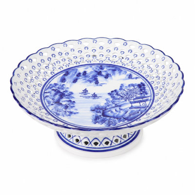 Pierced Footed Dish, Large