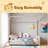 Velvet House Bed Wood Bed-574131275-574131276