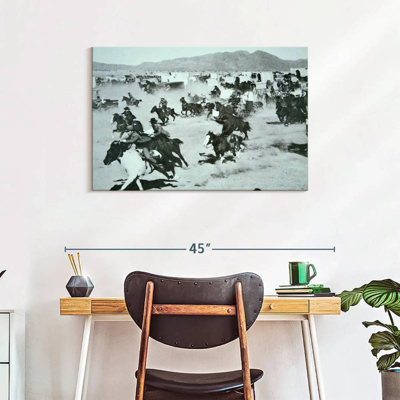 Lelar Oklahoma Land Rush Of 1893, 24" H x 36" W